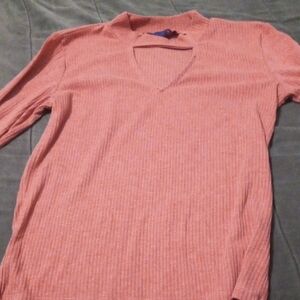 Aeropostale Coral Ribbed Top